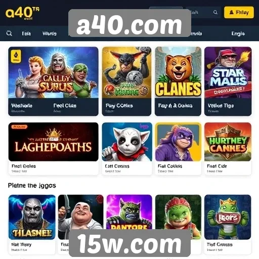 Análise das principais categorias de jogos no a40.com